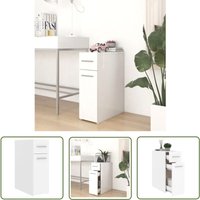 The Living Store - Apothekerschrank Weiß 20x45,5x60 cm Holzwerkstoff - Apothekenregal - Aufbewahrungsregale - Weißer Schrank - Regal Aus The Living Store - Apothekerschrank Weiß 20x45,5x60 cm Holzwerkstoff - Apothekenregal - Aufbewahrungsregale - Weißer Schrank - Regal Aus von THE LIVING STORE