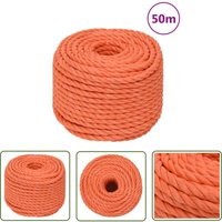 Arbeitsseil Orange 16 mm 50 m Polypropylen - Arbeiten Seil - Orange Seil - Polypropylen Seil - Gartenseil - Baumaterialien - The Living Store von THE LIVING STORE