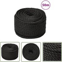 Arbeitsseil Schwarz 10 mm 50 m Polypropylen - Arbeiten Seil - pp Seil - Schlauchboot Seil - Gartenarbeit Seil - Montage Seil - The Living Store Arbeitsseil Schwarz 10 mm 50 m Polypropylen - Arbeiten Seil - pp Seil - Schlauchboot Seil - Gartenarbeit Seil - Montage Seil - The Living Store von THE LIVING STORE