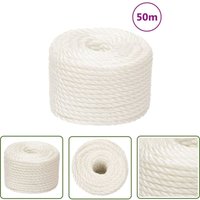 Arbeitsseil Weiß 10 mm 50 m Polypropylen - Arbeiterseil - pp Seil - Polyesterseil - Hochfestes Seil - Tragfähigkeitsseil - The Living Store Arbeitsseil Weiß 10 mm 50 m Polypropylen - Arbeiterseil - pp Seil - Polyesterseil - Hochfestes Seil - Tragfähigkeitsseil - The Living Store von THE LIVING STORE