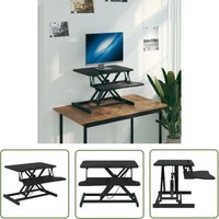 The Living Store Arbeitsstation Verstellbar 60x40x(13-41,5) cm Stahl - Stehpult - Höhenverstellbar - Schreibtisch - Bürostuhl - Ergonomie von THE LIVING STORE