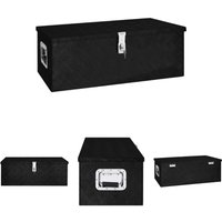 Aufbewahrungsbox Schwarz 80x39x30 cm Aluminium - Werkzeugkästen - Schwarz - The Living Store von THE LIVING STORE