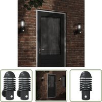 Außenwandleuchten mit Bewegungsmelder 2 Stk. Schwarz Edelstahl - Outdoor-Beleuchtung - Wandleuchte - Bewegungsmelder - Edelstahl - Gartenbeleuchtung von THE LIVING STORE