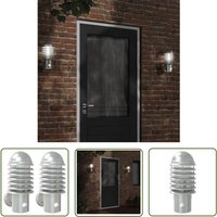Außenwandleuchten mit Bewegungsmelder 2 Stk. Silbern Edelstahl - Outdoorbeleuchtung - Gartenbeleuchtung - Wandleuchte - LED-Leuchte - Bewegungsmelder von THE LIVING STORE