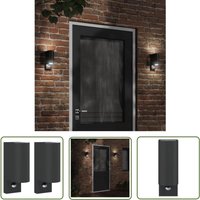 The Living Store - Außenwandleuchten mit Sensor 2 Stk. Schwarz Aludruckguss - LED-Leuchte - Außenleuchte - Wandleuchte - Bewegungsmelder The Living Store - Außenwandleuchten mit Sensor 2 Stk. Schwarz Aludruckguss - LED-Leuchte - Außenleuchte - Wandleuchte - Bewegungsmelder von THE LIVING STORE