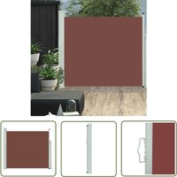 The Living Store - Ausziehbare Seitenmarkise 100x300 cm Braun - Balkonmarkise - Markise - Sonnenschutz - Terrassenüberdachung - Gartensonnenschutz von THE LIVING STORE