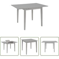 The Living Store - Ausziehbarer Esstisch Grau (80-120)x80x74 cm mdf - Ausziehbarer Esstisch - Esstisch Grau - Holztisch - Wohnzimmertisch von THE LIVING STORE