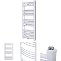 The Living Store - Badheizkörper Handtuchhalter Gebogen 600x1160 mm - Radiatoren - Weiß von THE LIVING STORE