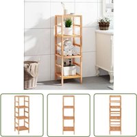 The Living Store - Badregal 35,5x35,5x112,5 cm Massivholz Nussbaum - Holzregal - Nussbaum Regal - Badregal - Duschregal - Badezimmerregal von THE LIVING STORE
