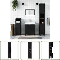 The Living Store Badschrank Schwarz 30x30x190 cm Holzwerkstoff - Badeschrank - Badezimmermöbel - Holzwerkstoff - Schwarzer Schrank - Spiegelschrank The Living Store Badschrank Schwarz 30x30x190 cm Holzwerkstoff - Badeschrank - Badezimmermöbel - Holzwerkstoff - Schwarzer Schrank - Spiegelschrank von THE LIVING STORE
