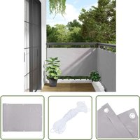 The Living Store Balkon-Sichtschutz Grau 300x75 cm PVC - Balkon Sichtschutz - PVC Sichtschutz - Wetterfest - UV Schutz - Grauer Sichtschutz von THE LIVING STORE