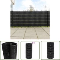 The Living Store - Balkon-Sichtschutze 10 Stk. Schwarz 255x19 cm Poly Rattan - Balkonsichtschutz - Sichtschutz Balkon - Gartenzäune - Privacy Screen von THE LIVING STORE