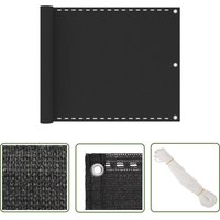 The Living Store Balkonsichtschutz HDPE 75x600 cm Anthrazit - Balkon Privacy Screen - HDPE Sichtschutz - Winddurchlässiger Sichtschutz - Wetterfest von THE LIVING STORE