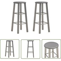 The Living Store - Barhocker 2 Stk. Anthrazit mdf - Barhocker - Stahlrahmen - mdf - Anthrazit - Küchenstuhl The Living Store - Barhocker 2 Stk. Anthrazit mdf - Barhocker - Stahlrahmen - mdf - Anthrazit - Küchenstuhl von THE LIVING STORE