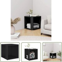 The Living Store Beistelltisch Schwarz 33x33x34,5 cm Holzwerkstoff - Beistelltisch - Nachttisch - Eckschrank - Wohnzimmerstil - Rustikal von THE LIVING STORE
