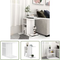 The Living Store - Beistelltisch Weiß 50x30x50 cm Holzwerkstoff - Beistelltisch - Wohnzimmermöbel - Nachttisch - Holzmöbel - Weißer Tisch von THE LIVING STORE