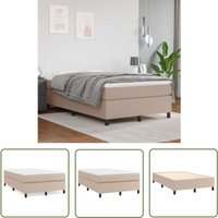 The Living Store - Bettgestell Cappuccino-Braun 120x200 cm Kunstleder - Bettes Gestell - Schlafzimmer Möbel - Doppelbett - Kunstleder Bett - Braun The Living Store - Bettgestell Cappuccino-Braun 120x200 cm Kunstleder - Bettes Gestell - Schlafzimmer Möbel - Doppelbett - Kunstleder Bett - Braun von THE LIVING STORE