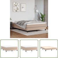 Bettgestell Cappuccino-Braun 140x200 cm Kunstleder - Bettes Gestell - Schlafzimmer Möbel - Doppelbett - Kunstleder Bett - Braun Bett - The Living von THE LIVING STORE