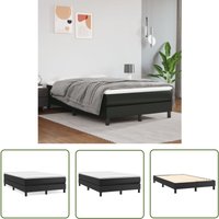 The Living Store - Bettgestell Schwarz 120x200 cm Kunstleder - Bettes Gestell - Schlafzimmer Möbel - Doppelbett - Kunstleder Bett - Schwarzes Bett von THE LIVING STORE