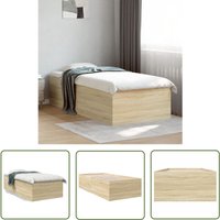 The Living Store - Bettgestell Sonoma-Eiche 100x200 cm Holzwerkstoff - Holzbettfassungen - Bettrahmen - Doppelbett - Einzelbett - Bettkasten The Living Store - Bettgestell Sonoma-Eiche 100x200 cm Holzwerkstoff - Holzbettfassungen - Bettrahmen - Doppelbett - Einzelbett - Bettkasten von THE LIVING STORE