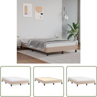 The Living Store Bettgestell ohne Matratze Cappuccino-Braun 120x190cm Kunstleder - Bettesrahmen - Doppelbett - Schlafzimmermöbel - Kunstlederbett The Living Store Bettgestell ohne Matratze Cappuccino-Braun 120x190cm Kunstleder - Bettesrahmen - Doppelbett - Schlafzimmermöbel - Kunstlederbett von THE LIVING STORE