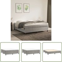 The Living Store - Bettgestell ohne Matratze Hellgrau 180x200 cm Samt - Samtbett - Doppelbett - Boxspringbetten - Bettenrahmen - Bettgestell von THE LIVING STORE