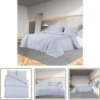 The Living Store - Bettwäsche-Set Grau 260x240 cm Leichte Mikrofaser - Bettsachen - Bettwäsche - Microfaserbettwäsche - Grau - Dekobettwäsche von THE LIVING STORE
