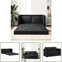 The Living Store - Bodensofa mit Schlaffunktion Schwarz 122x204x55 cm Samt - Bodensofa - Schlafcouch - Gästebett - Zweiersofa - Gemütliches Sofa The Living Store - Bodensofa mit Schlaffunktion Schwarz 122x204x55 cm Samt - Bodensofa - Schlafcouch - Gästebett - Zweiersofa - Gemütliches Sofa von THE LIVING STORE