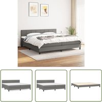 The Living Store - Boxspringbett mit Matratze Dunkelgrau 200x200 cm Stoff - Boxspringbett - Doppelbett - Bettsofa - Schlafsystem - Lattenrost The Living Store - Boxspringbett mit Matratze Dunkelgrau 200x200 cm Stoff - Boxspringbett - Doppelbett - Bettsofa - Schlafsystem - Lattenrost von THE LIVING STORE