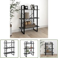 The Living Store - Bücherregal 3 Böden Grau 80x30x105 cm Massivholz Kiefer - Bucherregal - Holzmöbel - Industrielles Design - Kiefernholz The Living Store - Bücherregal 3 Böden Grau 80x30x105 cm Massivholz Kiefer - Bucherregal - Holzmöbel - Industrielles Design - Kiefernholz von THE LIVING STORE