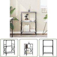 The Living Store - Bücherregal 3 Böden Grau Sonoma 59x35x90,5 cm Holzwerkstoff - Bucherregal - Regal Grau - Wohnraumorganisation - Holzwerkstoffregal The Living Store - Bücherregal 3 Böden Grau Sonoma 59x35x90,5 cm Holzwerkstoff - Bucherregal - Regal Grau - Wohnraumorganisation - Holzwerkstoffregal von THE LIVING STORE