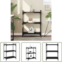The Living Store - Bücherregal 3 Böden Schwarz 60x30x86 cm Holzwerkstoff - Buche Regal - Bücherregal Schwarz - Holzregal - Wohnraumorganisation The Living Store - Bücherregal 3 Böden Schwarz 60x30x86 cm Holzwerkstoff - Buche Regal - Bücherregal Schwarz - Holzregal - Wohnraumorganisation von THE LIVING STORE