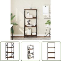 The Living Store - Bücherregal 4 Böden Braun Eiche 59x35x132 cm Holzwerkstoff - Buche Regal - Bücherregal - Wohnraumorganisation - Regal Braun The Living Store - Bücherregal 4 Böden Braun Eiche 59x35x132 cm Holzwerkstoff - Buche Regal - Bücherregal - Wohnraumorganisation - Regal Braun von THE LIVING STORE