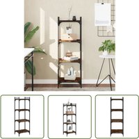 The Living Store - Bücherregal 4 Böden Räuchereiche 40x30x120 cm Holzwerkstoff - Buche Regal - Holzkasten - Büchergestell - Wohnraumorganisation The Living Store - Bücherregal 4 Böden Räuchereiche 40x30x120 cm Holzwerkstoff - Buche Regal - Holzkasten - Büchergestell - Wohnraumorganisation von THE LIVING STORE