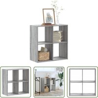 The Living Store - Bücherregal Grau Sonoma 68,5x32x68,5 cm Holzwerkstoff - BucheRegal - Bücherregal Grau - Holzregal - Aufbewahrung - Dekoration The Living Store - Bücherregal Grau Sonoma 68,5x32x68,5 cm Holzwerkstoff - BucheRegal - Bücherregal Grau - Holzregal - Aufbewahrung - Dekoration von THE LIVING STORE