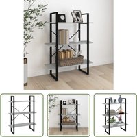 The Living Store - Bücherregal Grau Sonoma 80x30x105 cm Holzwerkstoff - Bücherregal - Wohnraumgestaltung - Regal Grau - Holzwerkstoffregal The Living Store - Bücherregal Grau Sonoma 80x30x105 cm Holzwerkstoff - Bücherregal - Wohnraumgestaltung - Regal Grau - Holzwerkstoffregal von THE LIVING STORE