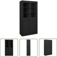 The Living Store Büroschrank mit Schiebetür Anthrazit 90x40x180 cm Stahl - Schreibtischschrank - Büroorganisation - Stauraum - Metallschrank The Living Store Büroschrank mit Schiebetür Anthrazit 90x40x180 cm Stahl - Schreibtischschrank - Büroorganisation - Stauraum - Metallschrank von THE LIVING STORE