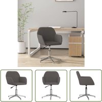 The Living Store - Bürostuhl Drehbar Dunkelgrau Stoff - Bürostuhl - Drehstuhl - Arbeitsplatzstuhl - Ergonomischer Stuhl - Schreibtischstuhl von THE LIVING STORE