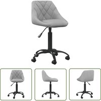 Bürostuhl Hellgrau Samt - Bürostuhl - Schreibtischstuhl - Ergonomischer Stuhl - Höhenverstellbar - Drehstuhl - The Living Store Bürostuhl Hellgrau Samt - Bürostuhl - Schreibtischstuhl - Ergonomischer Stuhl - Höhenverstellbar - Drehstuhl - The Living Store von THE LIVING STORE
