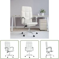 The Living Store Bürostuhl mit Liegefunktion Weiß Kunstleder - Bürostuhl - Schreibtischstuhl - Arbeitsplatzsessel - Ergonomischer Stuhl - Lederlook The Living Store Bürostuhl mit Liegefunktion Weiß Kunstleder - Bürostuhl - Schreibtischstuhl - Arbeitsplatzsessel - Ergonomischer Stuhl - Lederlook von THE LIVING STORE