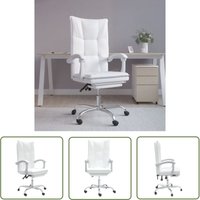 The Living Store Bürostuhl mit Liegefunktion Weiß Kunstleder - Bürostuhl - Schreibtischstuhl - Ergonomischer Stuhl - Arbeitsplatzstuhl - Gamingstuhl The Living Store Bürostuhl mit Liegefunktion Weiß Kunstleder - Bürostuhl - Schreibtischstuhl - Ergonomischer Stuhl - Arbeitsplatzstuhl - Gamingstuhl von THE LIVING STORE