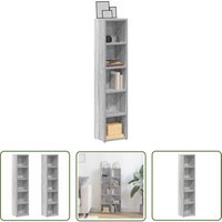The Living Store - CD-Regale 2 Stk. Grau Sonoma 21x16x93,5 cm Holzwerkstoff - cd Regal - Holzregal - Bücherregal - Medienregal - Aufbewahrungsbox The Living Store - CD-Regale 2 Stk. Grau Sonoma 21x16x93,5 cm Holzwerkstoff - cd Regal - Holzregal - Bücherregal - Medienregal - Aufbewahrungsbox von THE LIVING STORE