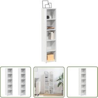 The Living Store - CD-Regale 2 Stk. Hochglanz-Weiß 21x16x93,5 cm Holzwerkstoff - cd Regal - Holzregal - Bücherregal - Aufbewahrungsbox - Medienregal The Living Store - CD-Regale 2 Stk. Hochglanz-Weiß 21x16x93,5 cm Holzwerkstoff - cd Regal - Holzregal - Bücherregal - Aufbewahrungsbox - Medienregal von THE LIVING STORE