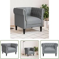 The Living Store - Chesterfield-Sessel Hellgrau Stoff - Chesterfield Sessel - Sofa - Lounge Chair - Lesesessel - Grau The Living Store - Chesterfield-Sessel Hellgrau Stoff - Chesterfield Sessel - Sofa - Lounge Chair - Lesesessel - Grau von THE LIVING STORE