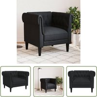 The Living Store - Chesterfield-Sessel Schwarz Stoff - Chesterfield Sessel - Sofa - Lounge Chair - Esszimmerstuhl - Schwarz The Living Store - Chesterfield-Sessel Schwarz Stoff - Chesterfield Sessel - Sofa - Lounge Chair - Esszimmerstuhl - Schwarz von THE LIVING STORE