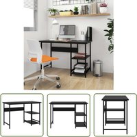 The Living Store - Computertisch Schwarz 105x55x72 cm mdf und Metall - PC-Tisch - Schreibtisch - Bürostuhl - Home Office - Schwarz The Living Store - Computertisch Schwarz 105x55x72 cm mdf und Metall - PC-Tisch - Schreibtisch - Bürostuhl - Home Office - Schwarz von THE LIVING STORE