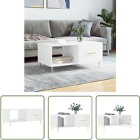 The Living Store - Couchtisch Hochglanz-Weiß 90x50x40 cm Holzwerkstoff - Couchtisch - Wohnzimmerstil - Holzwerkstoff - Weißer Couchtisch - Sideboard von THE LIVING STORE