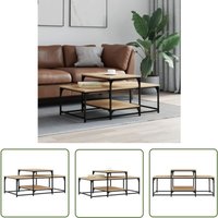 The Living Store - Couchtisch Sonoma-Eiche 102x60x45 cm Holzwerkstoff - Couchtisch - Wohnzimmerstil - Holzwerkstoff Möbel - Esszimmertisch - Sideboard von THE LIVING STORE