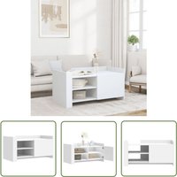 The Living Store - Couchtisch Weiß 100x50x50 cm Holzwerkstoff - Couchtisch - Wohnzimmermöbel - Holzmöbel - Weißer Couchtisch - Sideboard von THE LIVING STORE