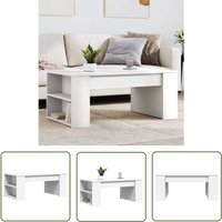 The Living Store - Couchtisch Weiß 102x55x42 cm Holzwerkstoff - Couchtisch - Wohnzimmerstil - Weißer Couchtisch - Holzwerkstoff Möbel - Sideboard von THE LIVING STORE